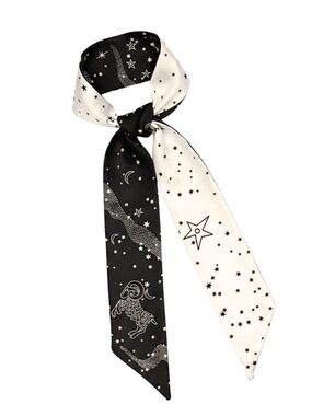 ARIES Purse Scarf Silk Hair Scarf for Handbags – A Double-Sided Scarves